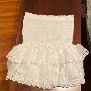 Elegant White Lace Skirt